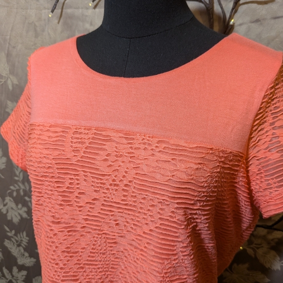 Calvin Klein Porcelain Rose Textured Lined Top, Size M, NWT! - Picture 2 of 8